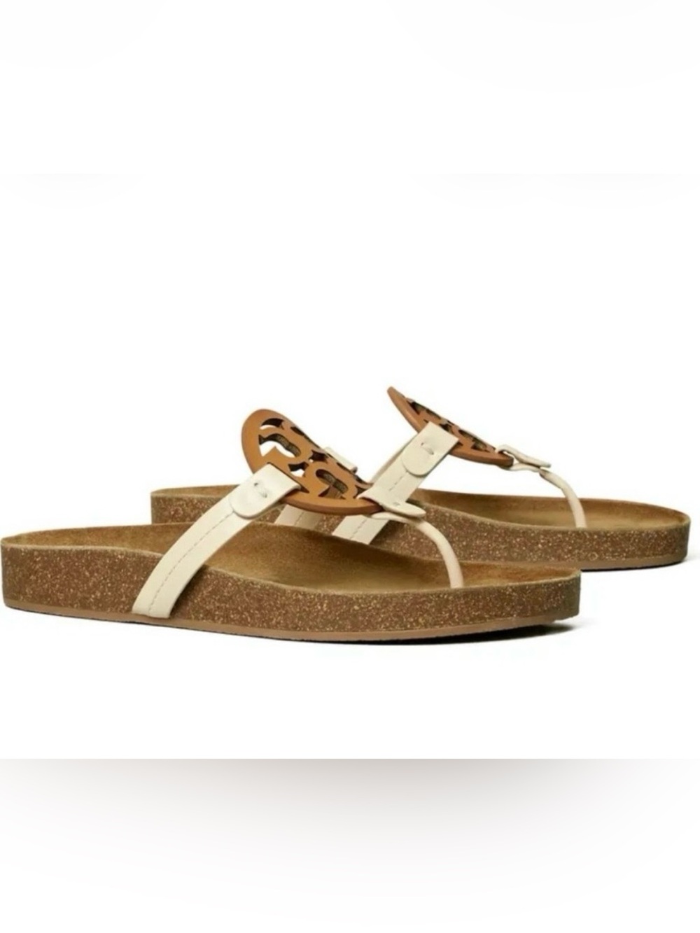 Tory Burch Miller Cloud Cork and Vintage Vachetta Sandals